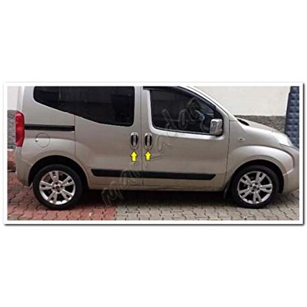 WOC Chrome Fiat Fiorino Krom Kapı Kolu 2008 Sonrası 4 Kapı 8 Parça Paslanmaz Çelik