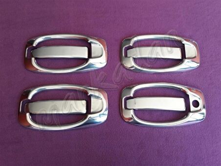 WOC Chrome Citroen Nemo Krom Kapı Kolu 2008 Sonrası 4 Kapı 8 Parça Paslanmaz Çelik