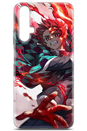 Huawei Nova 5t uyumlu Anime 19 UV Kapak Kimetsu No Yaiba