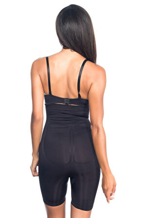 SİYAH MI Emay 2077 Yüksek Bel Desenli Paçalı Korse