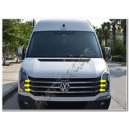 WOC Chrome VW Crafter Krom Ön Panjur 2012-2017 6 Parça Paslanmaz Çelik