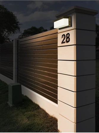 Bahçe Aydınlatması Led Işık 25cm E27 Duylu Zita Ultra Şapkalı Bahçe Duvar Aplik Su Geçirmez