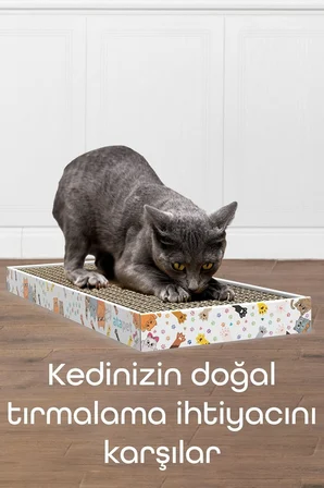 Tırmata Yeni Ürün Doğal Düz Karton Kedi Tırmalaması Kedi Tırmalama Tahtası Kartonu 47X17 Cm Kahverengi