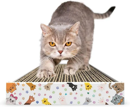 Tırmata Yeni Ürün Doğal Düz Karton Kedi Tırmalaması Kedi Tırmalama Tahtası Kartonu 47X17 Cm Kahverengi