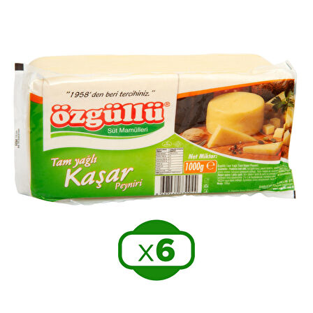 Özgüllü Kaşar Peyniri 1 kg x 6 Adet