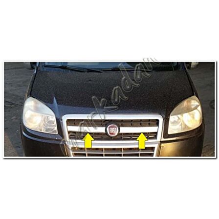 WOC Chrome Fiat Doblo Krom Ön Panjur 2006-2012 2 Parça Paslanmaz Çelik