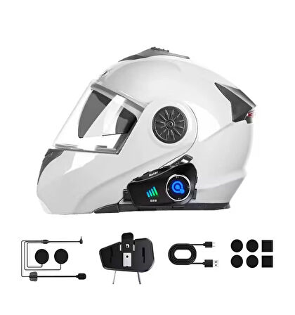 Q28 Kameralı Motosiklet Kask İntercom - Bluetooth 5.0, 1080p Hd Video Kayıt, Su Geçirmez, 32Gb hafıza kartı kutusunda Güvenli ve kesintisiz iletişim