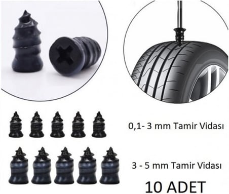 safestore Lastik Tamir Kiti Kauçuk Vida Seti