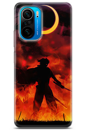 Xiaomi Redmi K40 uyumlu Manga 8 Koruyucu Rengoku Demon Slayer
