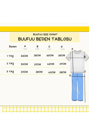 Çocuk Takım Pamuk Ay Desenli 1-3 Yaş
