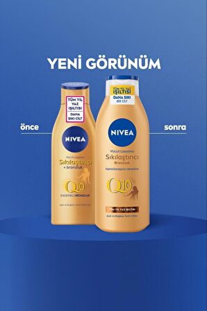 Nivea Q10 Sıkılaştırıcı Ve Bronzlaştırıcı Vücut Losyonu 200ml, Kademeli Bronzluk, 10 Günde Sıkılaştırıcı