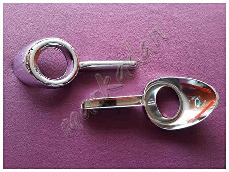 WOC Chrome Fiat Doblo Krom Sis Farı Çerçevesi 2010-2014 2 Parça Abs Krom