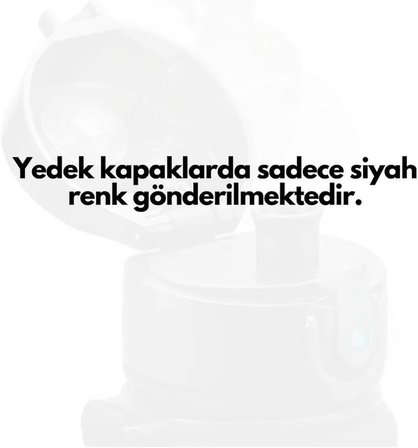 Uzspace 350ml-500ml Uyumlu Siyah Yedek Kapak