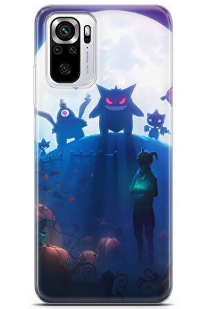 Xiaomi Redmi Note 10 uyumlu Pokemon 12 Silikon Kapak Pokemon Cadılar Bayramı