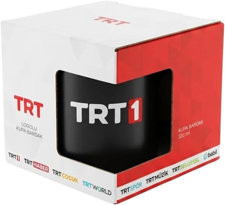 TRT1 Logolu Siyah Kupa