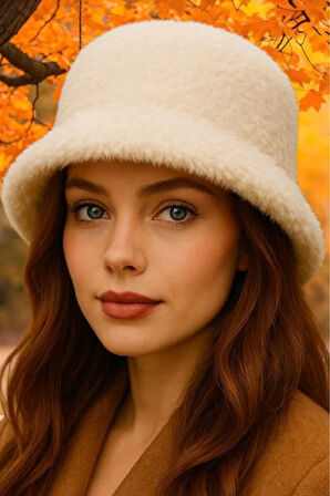 Tezzgelsin Kadın Soft Peluş Ayarlanabilir İpli Bucket Kova Şapka