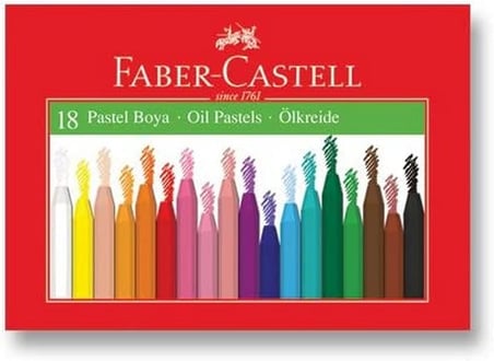 Faber-Castell Pastel Boya, 12 Renk, Yumuşak ve Rahat Kullanım, Canlı Renkler, Kağıt ve Taş Üzeri Uygun
