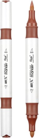 Art-X Çift Uçlu Akrilik Marker Çizim Kalemi Her Yüzeye Uygun Kalıcı Mürekkep 1-6 Mm Uç Kalınlıkları,SYFARTXAKRİLİK65