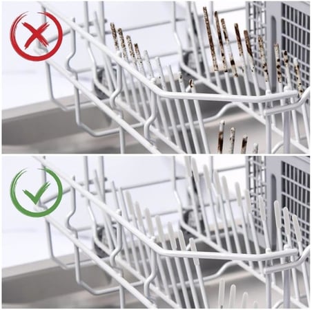 Bulaşık Makinesi Sepet Koruyucu Kapak Uçları, Gri Plastik, Tabak ve Bardak Rafı için Pas ve Çizilme Önleyici 100 Adet (Beyaz)