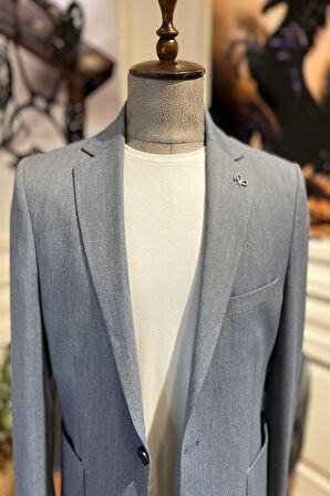 Guild Slim Fit Dinipro Mavi Ceket
