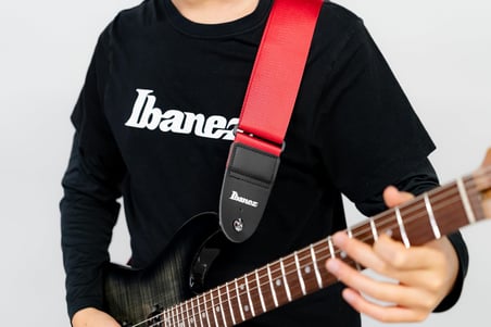 Gitar kayışı telli enstrümanlar aksesuar - gitaristler için hediye, kırmızı (GS64-RD)