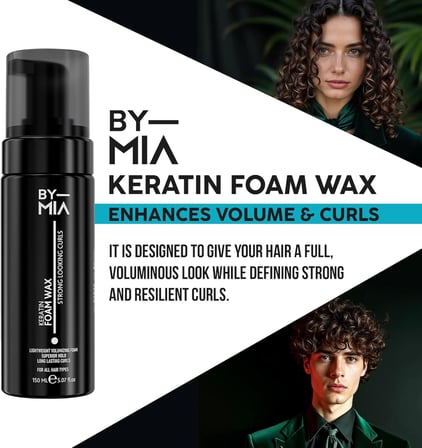 Keratin Özlü Saç Şekillendirici Köpük Wax 150ml | Güçlü ve Belirgin Dalgalı Saçlar Elde Edin | Tüm Saç Tipleri için Uygun
