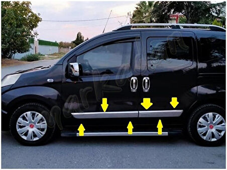 WOC Chrome Citroen Nemo Krom Yan Kapı Çıtası 2008 Sonrası 4 Parça Paslanmaz Çelik