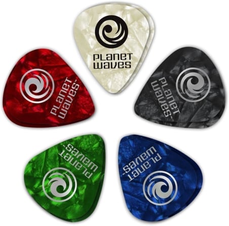 Planetwaves 1Cap7-10 Pena Assorted Pearl Celluloid Gitar Pena 10 Adet Extra Heavy 869720413893