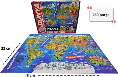 DÜNYA HARİTASI PUZZLE