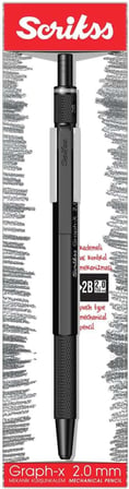 Scrikss Office Graphx Mekanik Kurşun Kalem Mat Siyah 2 Mm