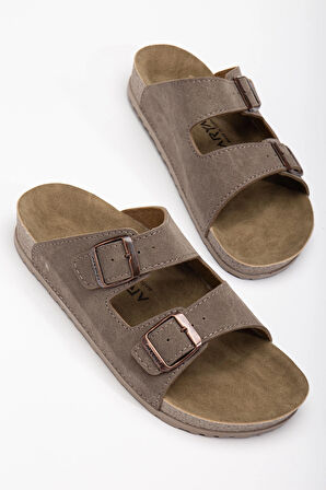 Kadın Esnek Yumuşak Ayarlanabilir Tokalı Slide Rahat Comfort Anatomik Terlik