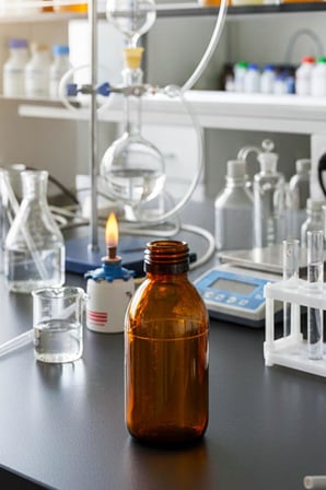 Amber Ecza Şişesi, 125 ml, Kahverengi Cam, Plastik Contalı Kilit Kapak, Hava ve Sıvı Sızdırmaz, 28mm Ağız Çaplı, Parfüm Demlemek İçin Uygun, 1 Adet (125 ml, Beyaz Kapak)