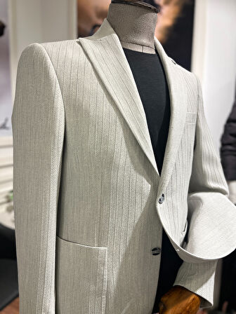 Guild Kratos Slim Fit Gri Örme Ceket