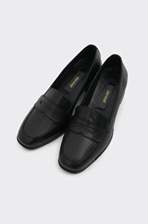 Hakiki Deri Topuklu Kadın Casual Ayakkabı