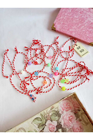 20 ADET AYYILDIZLI FİMO MARTENİÇKA BİLEKLİK ŞANS ARKADAŞ SEVGİLİ EŞ ÇOCUK HEDİYE BAHAR BİLEKLİĞİ