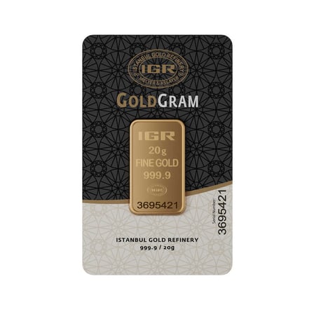 20 gr 999.9 IAR Gram Külçe Altın