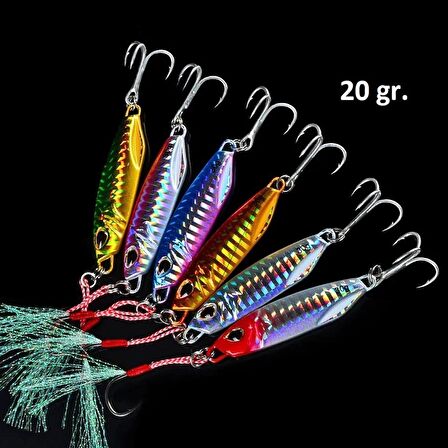 Jig Yem 20gr. Lures Sahte Yem Rapala Levrek,Lüfer,Çinekop,Palamut,Zargana,Turna Rapala