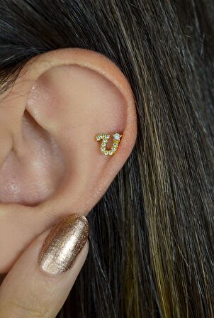 U Harfi Piercing Helix Kıkırdak Lob Tragus