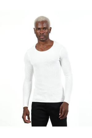 Slim Fit Naturel Pamuk Triko Kazak Tüylenmeyen Dar Kesim Body Fit Örme Şık ve Konforlu Erkek Kazak