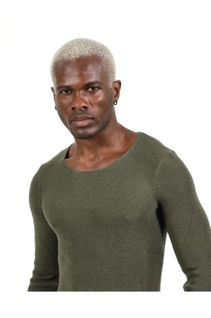 Slim Fit Naturel Pamuk Triko Kazak Tüylenmeyen Dar Kesim Body Fit Örme Şık ve Konforlu Erkek Kazak