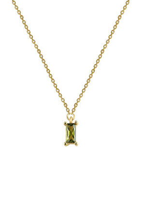 Kadın Clara Yeşil Baget Kolye - Gold | undefined