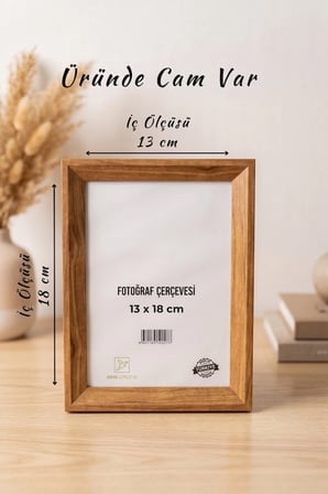Piramit Serisi 13 x 18 Fotoğraf Çerçevesi Camlı Dekoratif Duvar & Masa Tipi Plastik Çerçeve