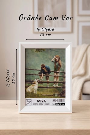 Piramit Serisi 13 x 18 Fotoğraf Çerçevesi Camlı Dekoratif Duvar & Masa Tipi Plastik Çerçeve