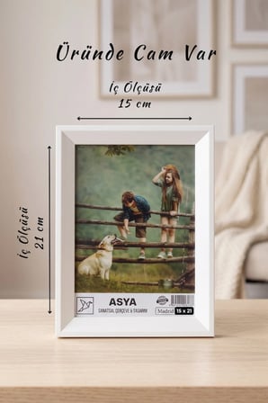 Piramit Serisi 15 x 21 Fotoğraf Çerçevesi Camlı Dekoratif Duvar & Masa Tipi Plastik Çerçeve