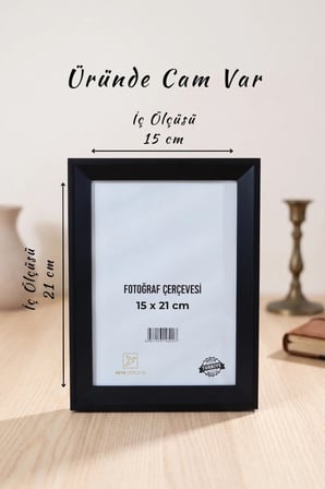 Piramit Serisi 15 x 21 Fotoğraf Çerçevesi Camlı Dekoratif Duvar & Masa Tipi Plastik Çerçeve