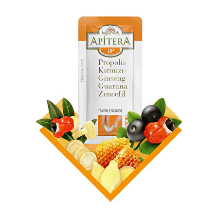 Apitera Up 7 g x 7 Adet (Kırmızı Ginseng, Propolis, Guarana, Zencefil, Bal)