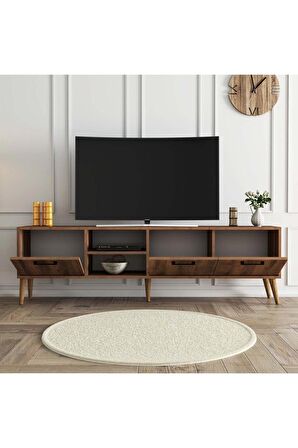 Exxen 180 Cm (Ahşap Ayaklı) Tv Ünitesi Hat Rengi 1583