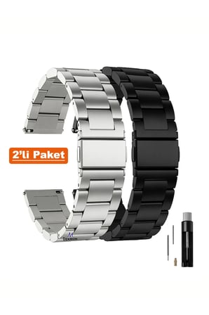 Samsung Galaxy Watch 4/5/6/7/fe/40/40/44 Classic 42/43/46/47MM Uyumlu 20mm Metal Paslanmaz Kordon
