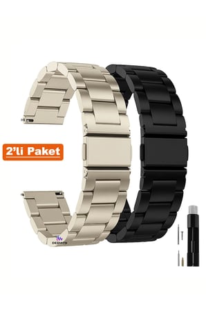 Samsung Galaxy Watch 4/5/6/7/fe/40/40/44 Classic 42/43/46/47MM Uyumlu 20mm Metal Paslanmaz Kordon