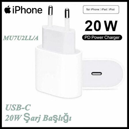 iPhone 20W USB Type-C Şarj Başlık Apple Adaptör iPhone 11 12 13 14 Pro max uyumlu 20W şarj başlık
